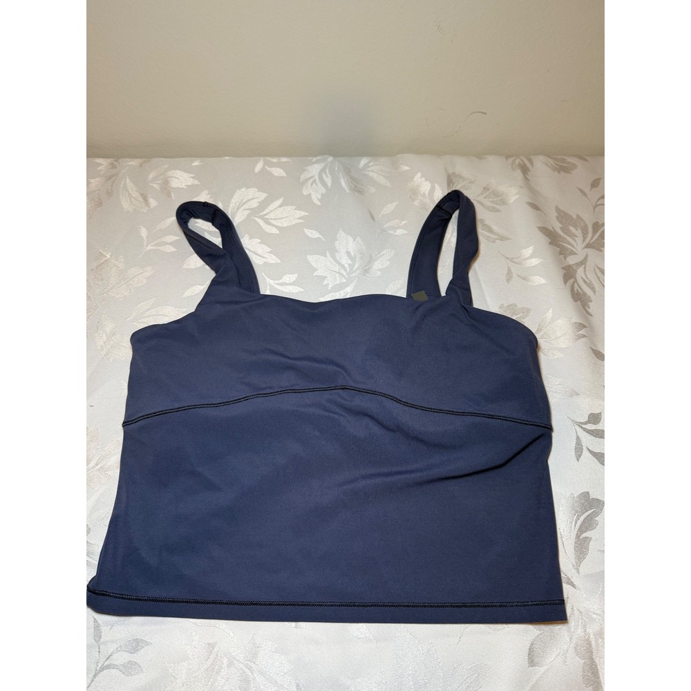 Vuori Elevation Square Neck Tank Top Navy Blue Medium Athleisure Yoga